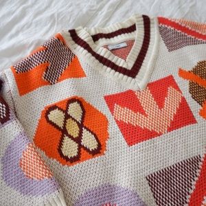 Printed Knit Sweater